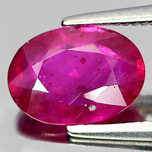 Natural Purplish Red Ruby Gemstones 1.95 Ct. Oval Shape 9 x 6.4 Mm. (1 of 3)