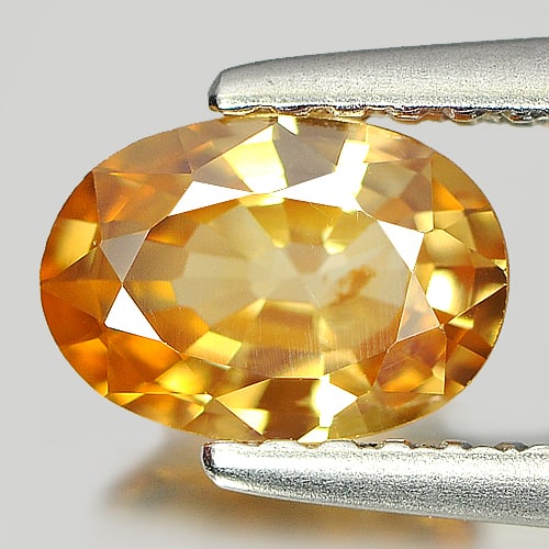 Natural Yellow Zircon Gemstones 0.98 Ct. Oval Shape 7 x 4.9 Mm.: Product ID: 807727186 Product Name: Natural Zircon Weight: 0.98 CT. Size: 7 x 4.9 x 2.8 MM. Shape: Oval Color: Yellow Clarity:VSI Luster: Good Gems Origin: Cambodia Treatment: Heated Crystal Structure