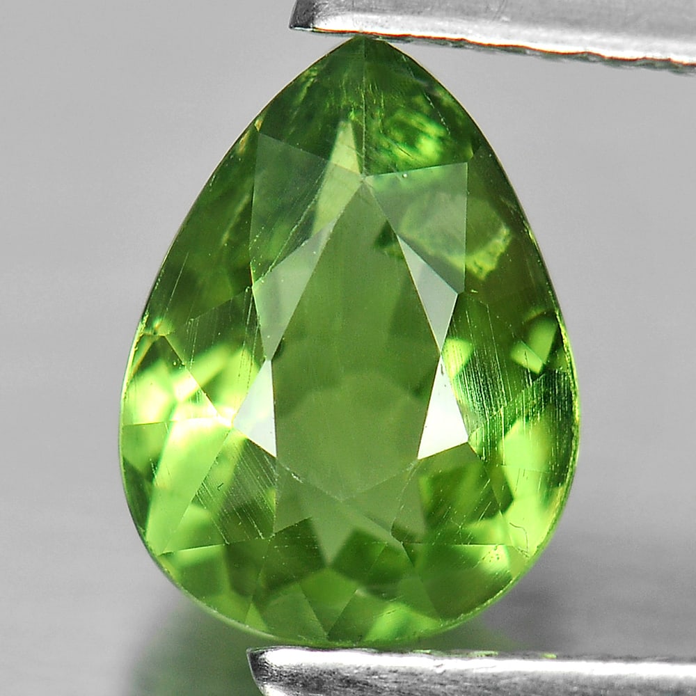 Natural Green Apatite Gemstones 1.10 Ct. Pear Shape 8 x 5.9 Mm.: Product ID: 100602621 Product Name: Natural Apatite Weight: 1.10 CT. Size: 8 X 5.9 X 3.5 MM. Shape: Pear Color: Green Clarity:VSI-SI Luster: Good Gems Origin: Tanzania Treatment: Unheated Crystal Stru