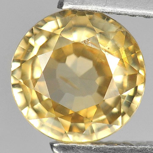 Natural Yellow Zircon Gemstones 2.61 Ct. Round Shape 7.8 Mm.: Product ID: 807729292 Product Name: Natural Zircon Weight: 2.61 CT. Size: 7.8 x 7.8 x 4.2 MM. Shape: Round Color: Yellow Clarity:VSI Luster: Good Gems Origin: Cambodia Treatment: Heated Crystal Struct