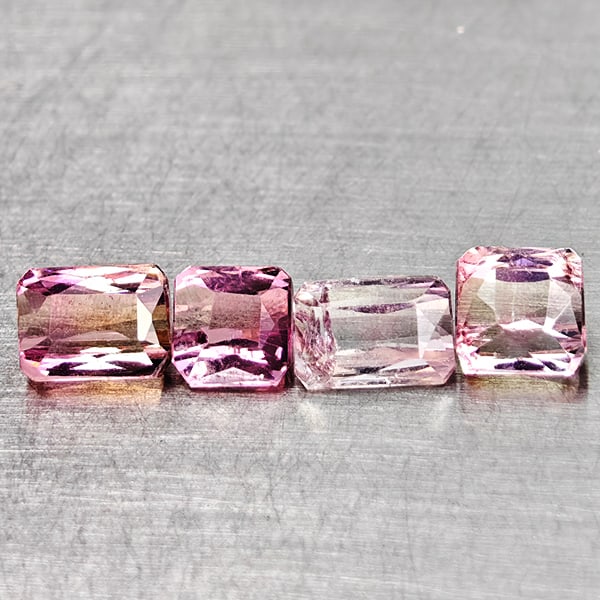 Natural Pink Tourmaline Gemstones 2.51 Ct. 4 Pcs Octagon Shape Mixed Size: Product ID: 807250592 Product Name: Natural Tourmaline Weight: 2.51 CT. Size: 5.2 x 4 x 3.3 to 4.2 x 4.1 x 3.2 MM. Shape: Octagon Color: Pink Clarity:VSI - SI1 Luster: Good Gems Origin: Nigeria Treatm