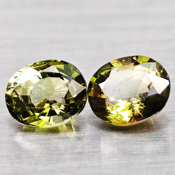 Natural Party Color Tourmaline Gemstones 1.17 Ct. 2 Pcs Oval Shape 5.6 x 4.6 Mm.: Product ID: 807250804 Product Name: Natural Tourmaline Weight: 1.17 CT. Size: 5.6 x 4.6 x 3.2 MM. Shape: Oval Color: Party Color Clarity:VSI Luster: Good Gems Origin: Nigeria Treatment: Unheated Cryst