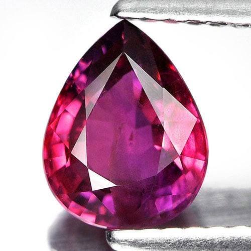 Certified Natural Reddish Purple Ruby Gemstones 1.42 Ct. Pear Shape 6.14 x 7.75 Mm. (1 of 4)