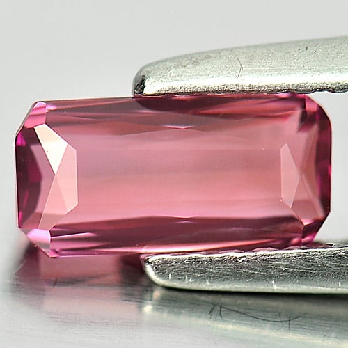 Natural Pink Tourmaline Gemstones 0.93 Ct. VVS Octagon Shape 8 x 4 Mm.: Product ID: 807244193 Product Name: Natural Tourmaline Weight: 0.93 CT. Size: 8 x 4 x 3 MM. Shape: Octagon Color: Pink Clarity:VVS Luster: Good Gems Origin: Nigeria Treatment: Unheated Crystal Structu