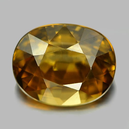 Natural Yellow Zircon Gemstones 4.30 Ct. Oval Shape 9.9 x 7.9 Mm. (1 of 3)