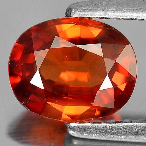 Natural Reddish Orange Songea Sapphire Gemstones 1.26 Ct. Oval 7.4 x 6 Mm. (1 of 3)