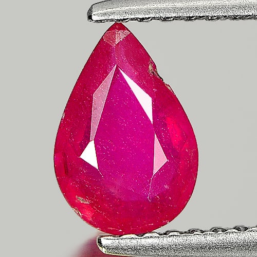Natural Red Pink Ruby Gemstones 0.92 Ct. Pear Shape 8 x 5.5 Mm. (1 of 3)