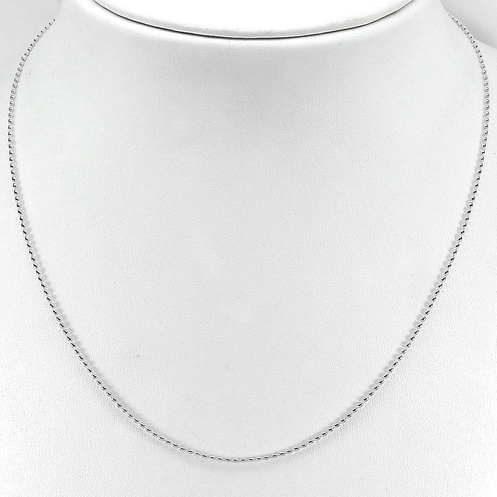 925 Sterling Silver Necklace Jewelry Length 18 Inch.2.28 Grams (1 of 3)