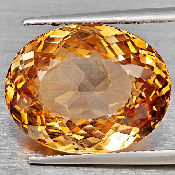 Natural Imperial Topaz Gemstones 15.45 Ct. Oval Shape 16.7 x 13 Mm. (1 of 3)