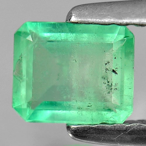 Natural Gemstone Green Emerald Gemstones 0.49 Ct. Octagon 5.7 x 4.7 Mm.: Product ID: 802401189 Product Name: Natural Emerald Weight: 0.49 CT. Size: 5.7 x 4.7 x 2.5 MM. Shape: Octagon Color: Green Clarity:SI Luster: Good Gems Origin: Columbia Treatment: Unheated Crystal Str