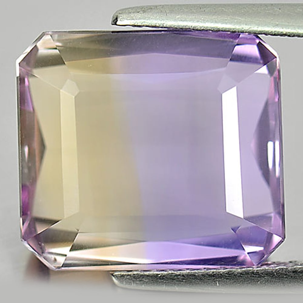 Natural Bi Color Ametrine Gemstones 9.14 Ct. Clean Octagon Shape 13.2 x 12 Mm. (1 of 3)