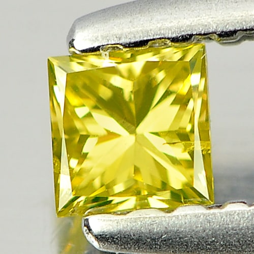 Natural Yellow Loose Diamond 0.16 Ct. Square Princess Cut 3 x 2.9 Mm.: Product ID: 802103642 Product Name: Natural Enhanced Diamond Weight: 0.16 CT. Size: 3 x 2.9 x 2.2 MM. Shape: Square Princess Cut Color: Yellow Clarity:SI1 Luster: Scintillating Gems Origin: Belgium Tr