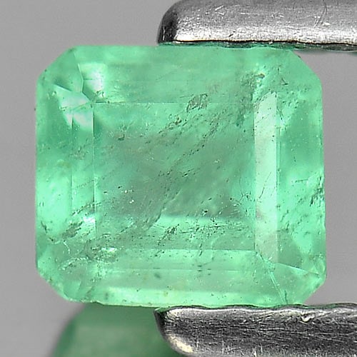 Natural Green Emerald Gemstones 0.49 Ct. Octagon Shape 4.8 x 4.4 Mm.: Product ID: 802401145 Product Name: Natural Emerald Weight: 0.49 CT. Size: 4.8 x 4.4 x 3.3 MM. Shape: Octagon Color: Green Clarity:SI Luster: Good Gems Origin: Columbia Treatment: Unheated Crystal Str