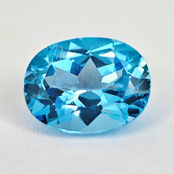 Natural Swiss Blue Topaz Gemstones 2.20 Ct. Clean Oval Shape 9 x 7 Mm.: Product ID: 807167826 Product Name: Natural Blue Topaz Weight: 2.20 CT. Size: 9 x 7 x 4.6 MM. Shape: Oval Color: Blue Clarity:VSI Luster: Good Gems Origin: Brazil Treatment: Treated Crystal Structure: