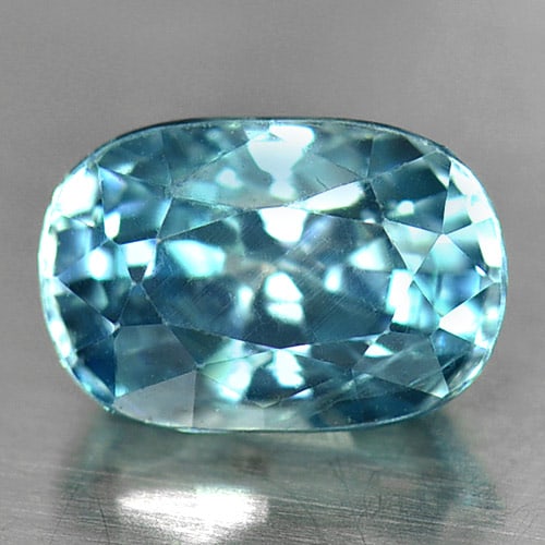 Natural Blue Zircon Gemstones 2.35 Ct. Clean Oval Shape 8 x 5.5 Mm. (1 of 3)