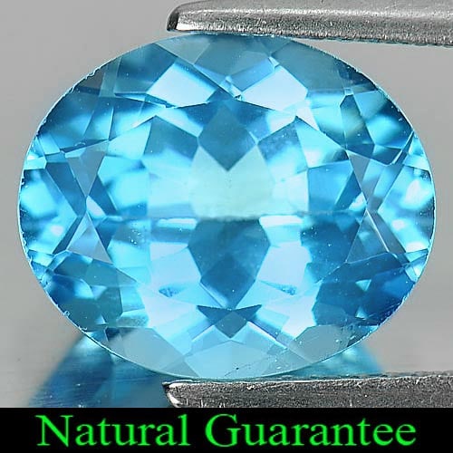 Natural Swiss Blue Topaz Gemstones 5.83 Ct. VVS Oval Shape 12 x 10 Mm.: Product ID: 807161082 Product Name: Natural Blue Topaz Weight: 5.83 CT. Size: 12 x 10 x 6.7 MM. Shape: Oval Color: Swiss Blue Clarity:VVS Luster: Good Gems Origin: Brazil Treatment: Treated Crystal St