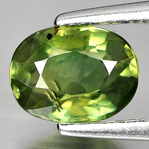 Natural Green Sapphire Gemstones 1.42 Ct. Oval Shape 7.2 x 5.4 Mm.: Product ID: 806152663 Product Name: Natural Green Sapphire Weight: 1.42 CT. Size: 7.2 x 5.4 x 3.7 MM. Shape: Oval Color: Green Clarity:SI1 Luster: Good Gems Origin: Thailand Treatment: Heated Crystal 