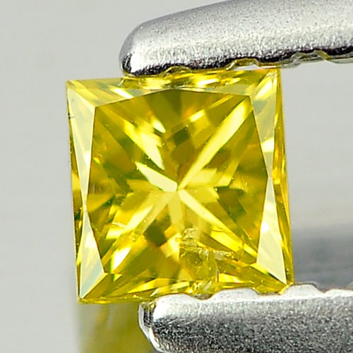 Natural Yellow Loose Diamond 0.15 Ct. Square Princess Cut 2.8 x 2.7 Mm.: Product ID: 802103670 Product Name: Natural Enhanced Diamond Weight: 0.15 CT. Size: 2.8 x 2.7 x 2.1 MM. Shape: Square Princess Cut Color: Yellow Clarity:SI1 Luster: Good Gems Origin: Belgium Treatment