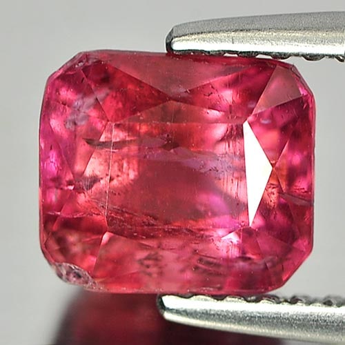 Natural Orangish Pink Tourmaline Gemstones 1.92 Ct. Octagon Shape 7 x 6.2 Mm. (1 of 3)