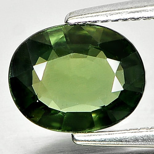 Natural Green Sapphire Gemstones 1.14 Ct. VVS Oval Shape 7.7 x 6.2 Mm. (1 of 3)
