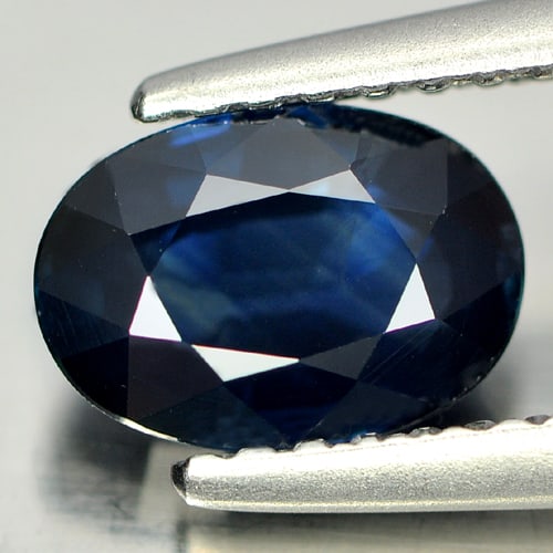 Natural Blue Sapphire Gemstones 1.30 Ct. Oval Shape 7.4 x 5.2 Mm. (1 of 3)