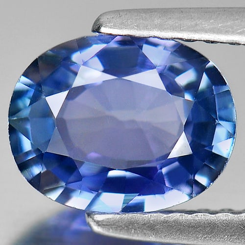 Natural Blue Tanzanite Gemstones 1.61Ct. Clean Oval Shape 6.61 x 8.41 Mm.: Product ID: 107000897 Product Name: Natural Tanzanite Weight: 1.61 CT. Size: 6.61 x 8.41 x 3.78 MM. Shape: Oval Color: Blue Clarity:IF Luster: Very Good Gems Origin: Tanzania Treatment: Heated Crystal