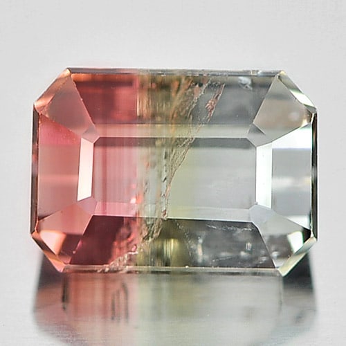 Natural Bi Color Tourmaline Gemstones 1.31 Ct. Octagon Shape 7 x 5 Mm.: Product ID: 807244114 Product Name: Natural Tourmaline Weight: 1.31 CT. Size: 7 x 5 x 4 MM. Shape: Octagon Color: Bi Color Clarity:SI1 Luster: Good Gems Origin: Nigeria Treatment: Unheated Crystal Str