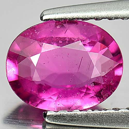 Natural Purplish Pink Rubellite Gemstones 0.87 Ct. Oval Shape 7.5 x 5.9 Mm.: Product ID: 807242731 Product Name: Natural Rubellite Weight: 0.87 CT. Size: 7.5 x 5.9 x 3 MM. Shape: Oval Color: Purplish Pink Clarity:I Luster: Good Gems Origin: Nigeria Treatment: Unheated Crystal 