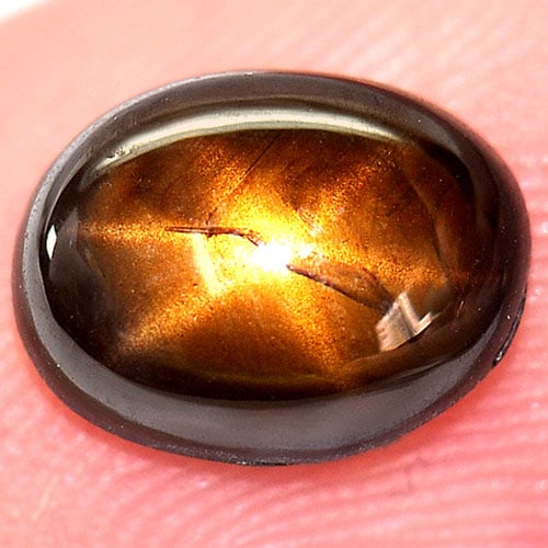 Natural 6 Rays Golden Star Sapphire 2.51 Ct. Oval Cab 9 x 6.8 Mm.: Product ID: 806158117 Product Name: Natural Star Sapphire Weight: 2.51 CT. Size: 9 x 6.8 x 3.5 MM. Shape: Oval Cabochon Color: Yellow Clarity:Opaque Luster: Good 6 Rays Star Gems Origin: Thailand Trea