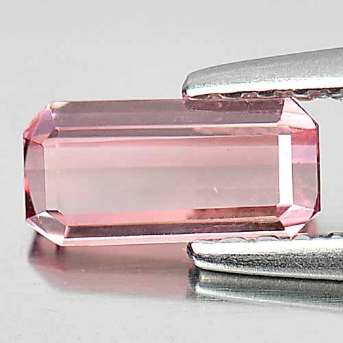 Natural Pink Tourmaline Gemstones 0.50 Ct. Clean Octagon Shape 7.3 x 3.6 Mm.: Product ID: 807249111 Product Name: Natural Tourmaline Weight: 0.50 CT. Size: 7.3 x 3.6 x 2.1 MM. Shape: Octagon Color: Pink Clarity:VSI Luster: Good Gems Origin: Nigeria Treatment: Unheated Crystal S
