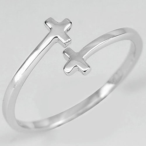925 Sterling Silver Ring Jewelry White Gold Plated 1.42 Grams Cross Design Size 9: Product ID: 280510011 Product Type: 925 Sterling Silver Fine Jewelry Jewelry Weight: 1.42 Grams. Ring Size: 9 Resizable(Fee) Gemstones Color: White Metal: Solid Silver 92.5%. Gemstone Detail: Average 