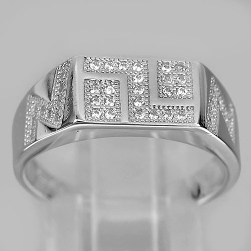 925 Sterling Silver Ring Jewelry White Gold Plated Size 8: Product ID: 280510082 Product Name: Natural Fashion Jewelry Weight: 3.88 CT. Size: 21 x 18 Mm. MM. Shape: Ring Color: White Clarity:None Luster: None Gems Origin: Thailand Treatment: None Crystal Stru