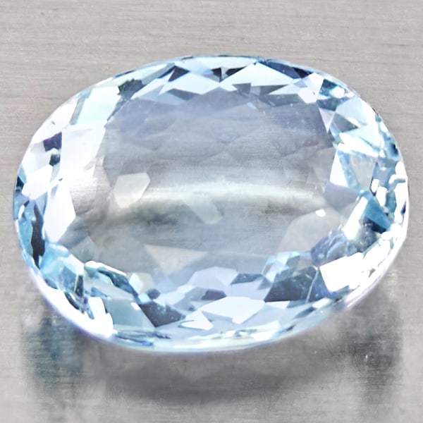 Natural Light Blue Aquamarine Gemstones 1.75 Ct. Oval Shape 9.1 x 7.5 Mm. (1 of 3)
