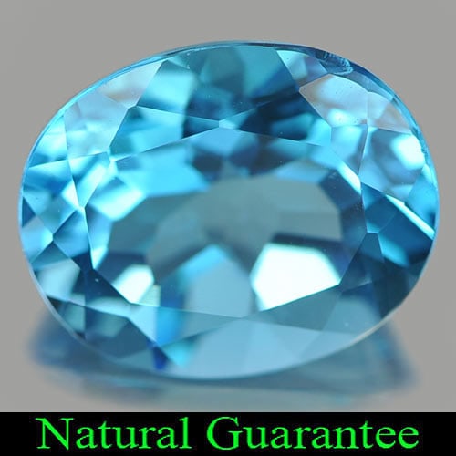 Natural Swiss Blue Color Topaz Gemstones 4.53 Ct. Clean Oval Shape 11 x 9 Mm.: Product ID: 807160577 Product Name: Natural Blue Topaz Weight: 4.53 CT. Size: 11 x 9 x 5.8 MM. Shape: Oval Color: Blue Clarity:VSI Luster: Good Gems Origin: Brazil Treatment: Treated Crystal Structure