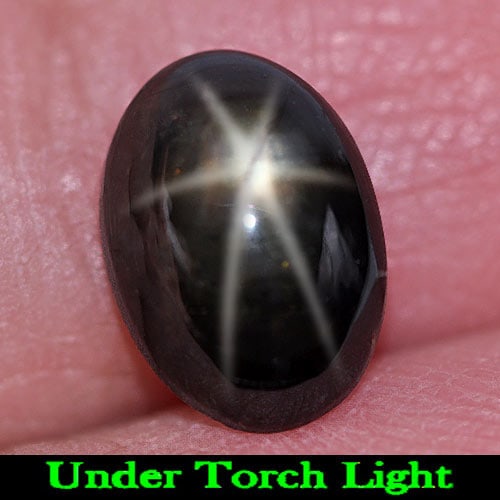 Natural Black Star Sapphire 6 Rays 2.70 Ct. Oval Cabochon 9.3 x 6.6 Mm.: Product ID: 806153827 Product Name: Natural Star Sapphire Weight: 2.70 CT. Size: 9.3 x 6.6 x 4.1 MM. Shape: Oval Cabochon Color: Black Clarity:Opaque Luster: Good 6 Rays Star Gems Origin: Thailand Tre