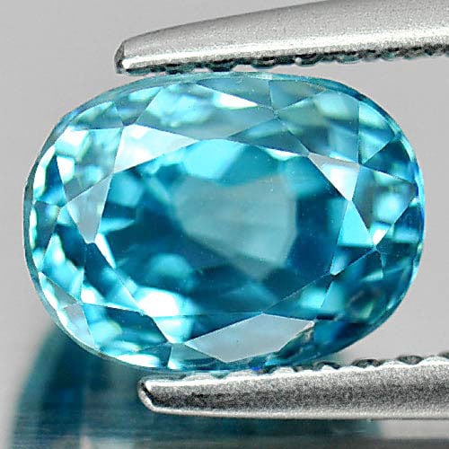Natural Blue Zircon Gemstones 3.51 Ct. Oval Shape 8 x 6.1 Mm.: Product ID: 807730226 Product Name: Natural Zircon Weight: 3.51 CT. Size: 8 x 6.1 x 6 MM. Shape: Oval Color: Blue Clarity:VVS Luster: Very Good Gems Origin: Cambodia Treatment: Heated Crystal Structur