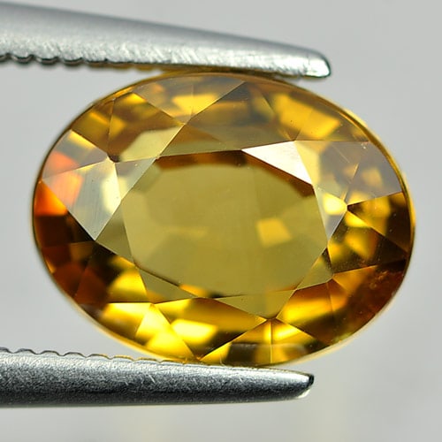 Natural Yellow Zircon Gemstones 4.23 Ct. VVS Oval Shape 9.6 x 7.4 Mm.: Product ID: 807729033 Product Name: Natural Zircon Weight: 4.23 CT. Size: 9.6 x 7.4 x 4.9 MM. Shape: Oval Color: Yellow Clarity:VVS Luster: Good Gems Origin: Cambodia Treatment: Heated Crystal Structu