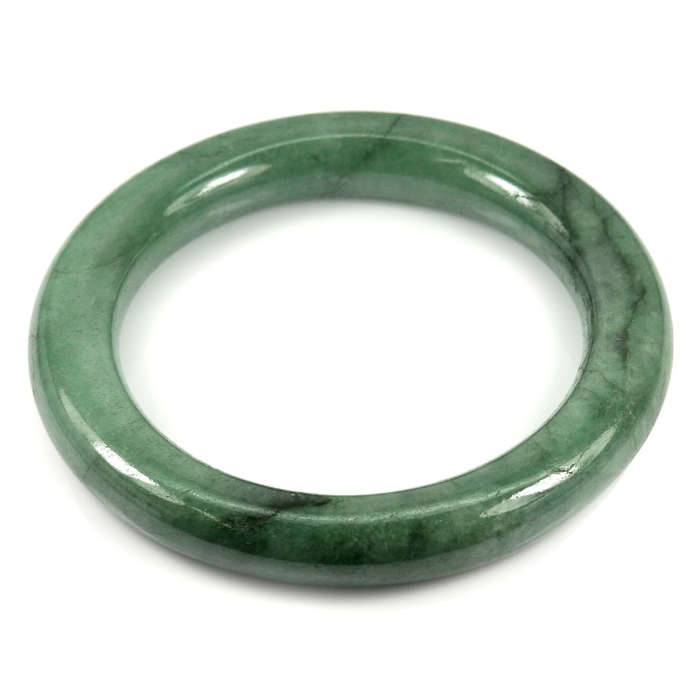 Natural Green Jade Gemstones Bangle Diameter 52 Mm. 256.10 Ct.: Product ID: 819815170 Product Name: Natural Jade Weight: 256.10 CT. Size: 73 x 52 x 10 MM. Shape: Round Cabochon Color: Green Clarity:Opaque Luster: Good Gems Origin: Thailand Treatment: Unheated Crys
