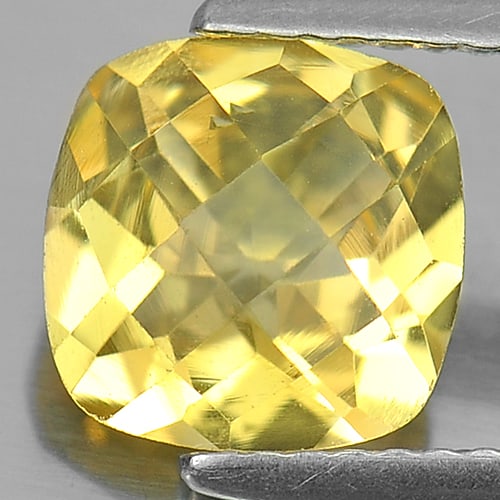 Natural Yellow Citrine Gemstones 1.83 Ct. Cushion Checkerboard 8.2 Mm.: Product ID: 801812871 Product Name: Natural Citrine Weight: 1.83 CT. Size: 8.2 x 8.2 x 5.2 MM. Shape: Cushion Checkerboard Color: Yellow Clarity:VSI Luster: Good Gems Origin: Brazil Treatment: Unheate