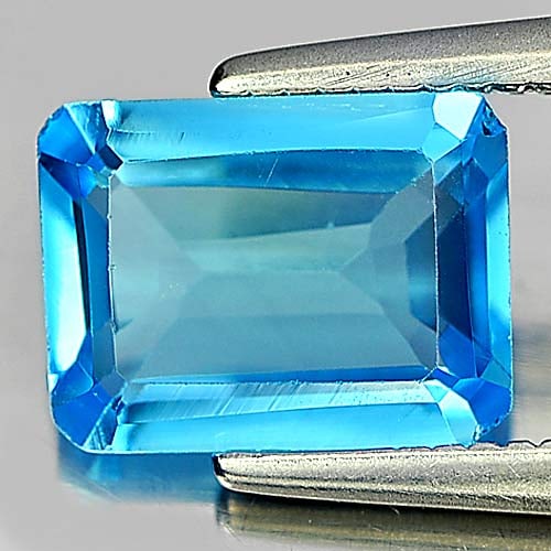 Natural Swiss Blue Topaz Gemstones 1.56 Ct. Octagon Shape 8.1 x 6.2 Mm.: Product ID: 807153814 Product Name: Natural Blue Topaz Weight: 1.56 CT. Size: 8.1 x 6.2 x 3.1 MM. Shape: Octagon Color: Swiss Blue Clarity:VSI Luster: Good Gems Origin: Brazil Treatment: Treated Cryst