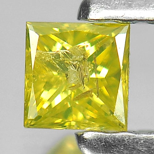 Natural Yellow Loose Diamond 0.13 Ct. Nice Color Square Princess Cut: Product ID: 802104001 Product Name: Natural Enhanced Diamond Weight: 0.13 CT. Size: 3 x 2.8 x 2 MM. Shape: Square Princess Cut Color: Yellow Clarity:SI1 Luster: Scintillating Gems Origin: Belgium Trea