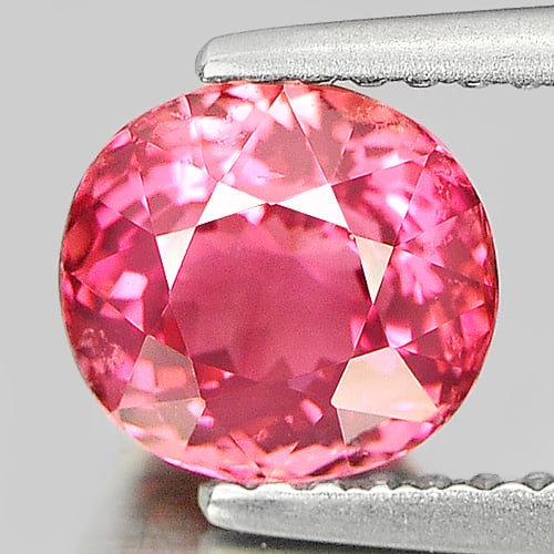 Natural Pink Tourmaline Gemstones 1.62 Ct. Oval Shape 7.2 x 6.7 Mm.: Product ID: 807239606 Product Name: Natural Tourmaline Weight: 1.62 CT. Size: 7.2 x 6.7 x 5.2 MM. Shape: Oval Color: Reddish Pink Clarity:VSI Luster: Very Good Gems Origin: Nigeria Treatment: Unheated