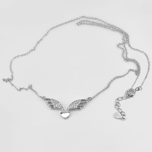 925 Sterling Silver Necklace Jewelry White Gold Plated 3.10 Grams Length 16 Inch.: Product ID: 280540077 Product Type: 925 Sterling Silver Fine Jewelry Jewelry Weight: 3.10 Grams. Gemstones Color: Silver Metal: Solid Silver 92.5%. Gemstone Detail: About 3.10 Grams. Round White CZ Si