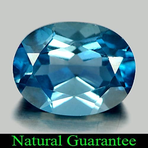 Natural London Blue Topaz Gemstones 2.46 Ct. Oval Shape 9.1 x 7 Mm.: Product ID: 807162669 Product Name: Natural Blue Topaz Weight: 2.46 CT. Size: 9.1 x 7 x 5 MM. Shape: Oval Color: London Blue Clarity:VSI Luster: Good Gems Origin: Brazil Treatment: Treated Crystal Str