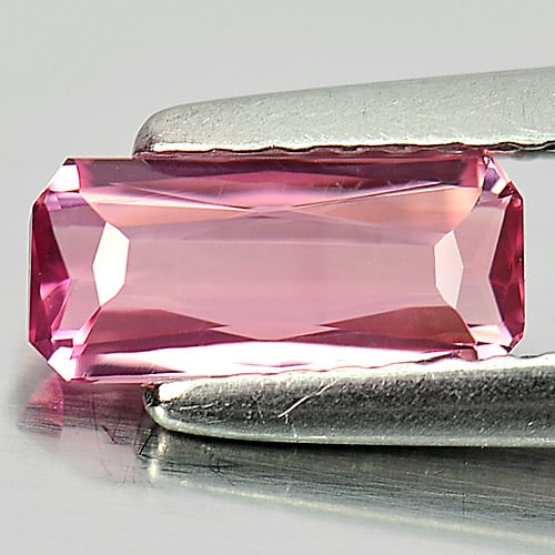 Natural Pink Tourmaline Gemstones 0.77 Ct. Octagon Shape 8.2 x 3.7 Mm.: Product ID: 807244188 Product Name: Natural Tourmaline Weight: 0.77 CT. Size: 8.2 x 3.7 x 2.7 MM. Shape: Octagon Color: Pink Clarity:VVS Luster: Very Good Gems Origin: Nigeria Treatment: Unheated Crys