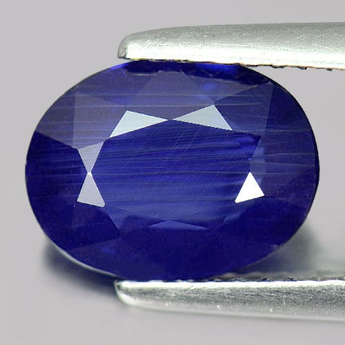 Natural Blue Sapphire Gemstones 2.15 Ct. Oval Shape 9.34 x 7.07 Mm.: Product ID: 806003811 Product Name: Natural Blue Sapphire Weight: 2.15 CT. Size: 9.34 x 7.07 x 3.48 MM. Shape: Oval Color: Blue Clarity:VSI Luster: Good Gems Origin: Madagascar Treatment: Heated Cryst