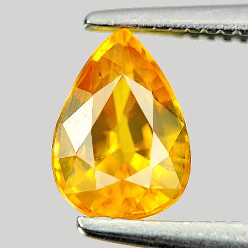 Natural Yellow Sapphire Gemstones 1.10 Ct. Pear Shape 7.2 x 5.1 Mm. (1 of 3)