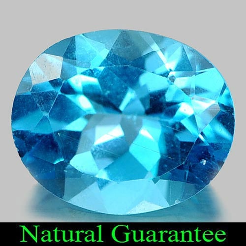 Natural Swiss Blue Topaz Gemstones 5.52 Ct. Clean Oval Shape 12 x 10 Mm.: Product ID: 807161189 Product Name: Natural Blue Topaz Weight: 5.52 CT. Size: 12 x 10 x 6.5 MM. Shape: Oval Color: Swiss Blue Clarity:VSI Luster: Good Gems Origin: Brazil Treatment: Treated Crystal St