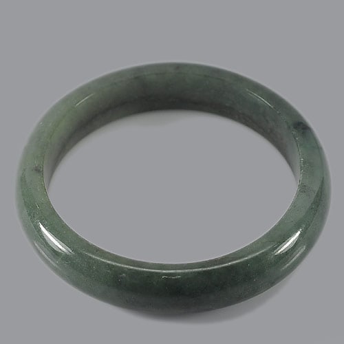 Natural Green Jade Gemstoens Bangle 260.96 Ct. Diameter 56 Mm. (1 of 3)