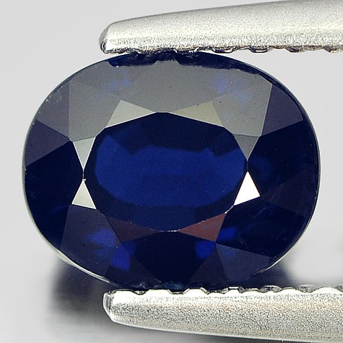 Natural Blue Sapphire Gemstones 1.34 Ct. Clean Oval Shape 6.88 x 5.58 Mm. (1 of 4)